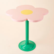 Pink Flower with yellow center side table