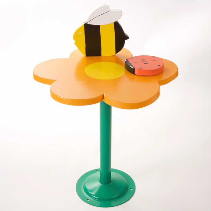 Bee on a Flower side table with light