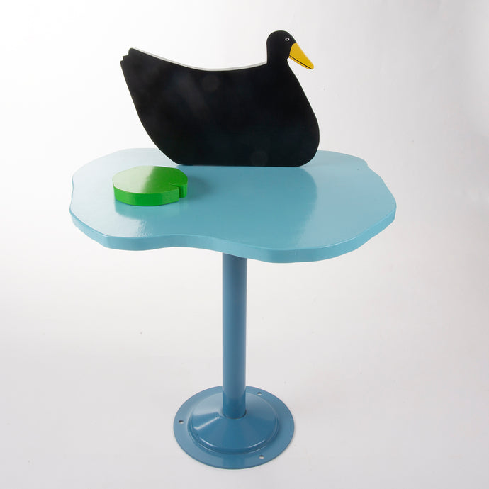 Black Duck on a Pond side table and light